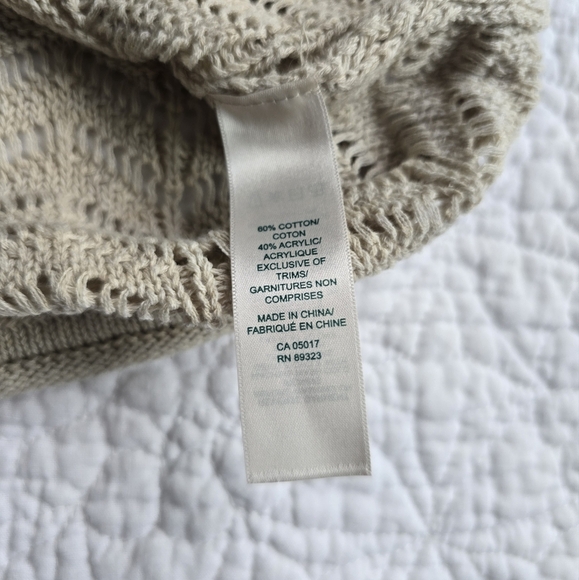 Roots Beige Maxi Dress Crochet Summer Beach Cover Up Size Medium - Picture 7 of 12